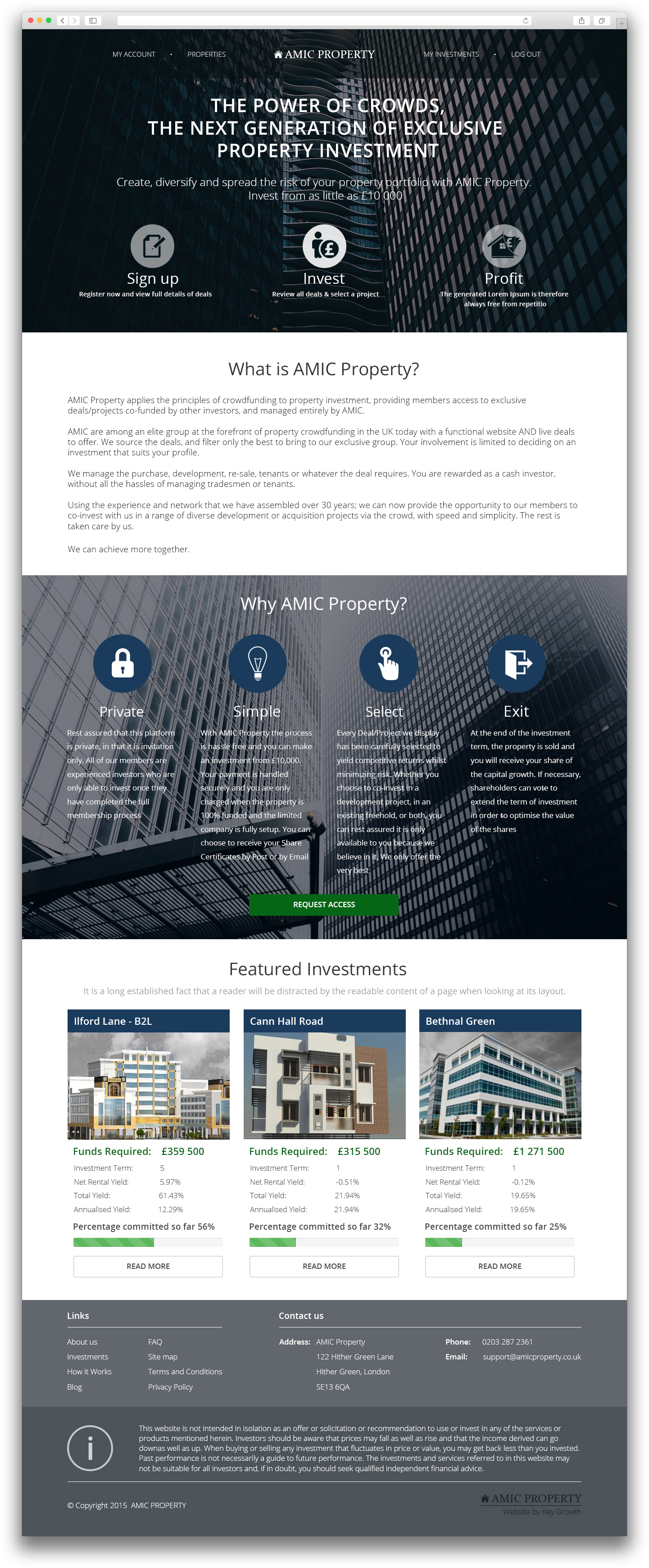Amic Property Front page