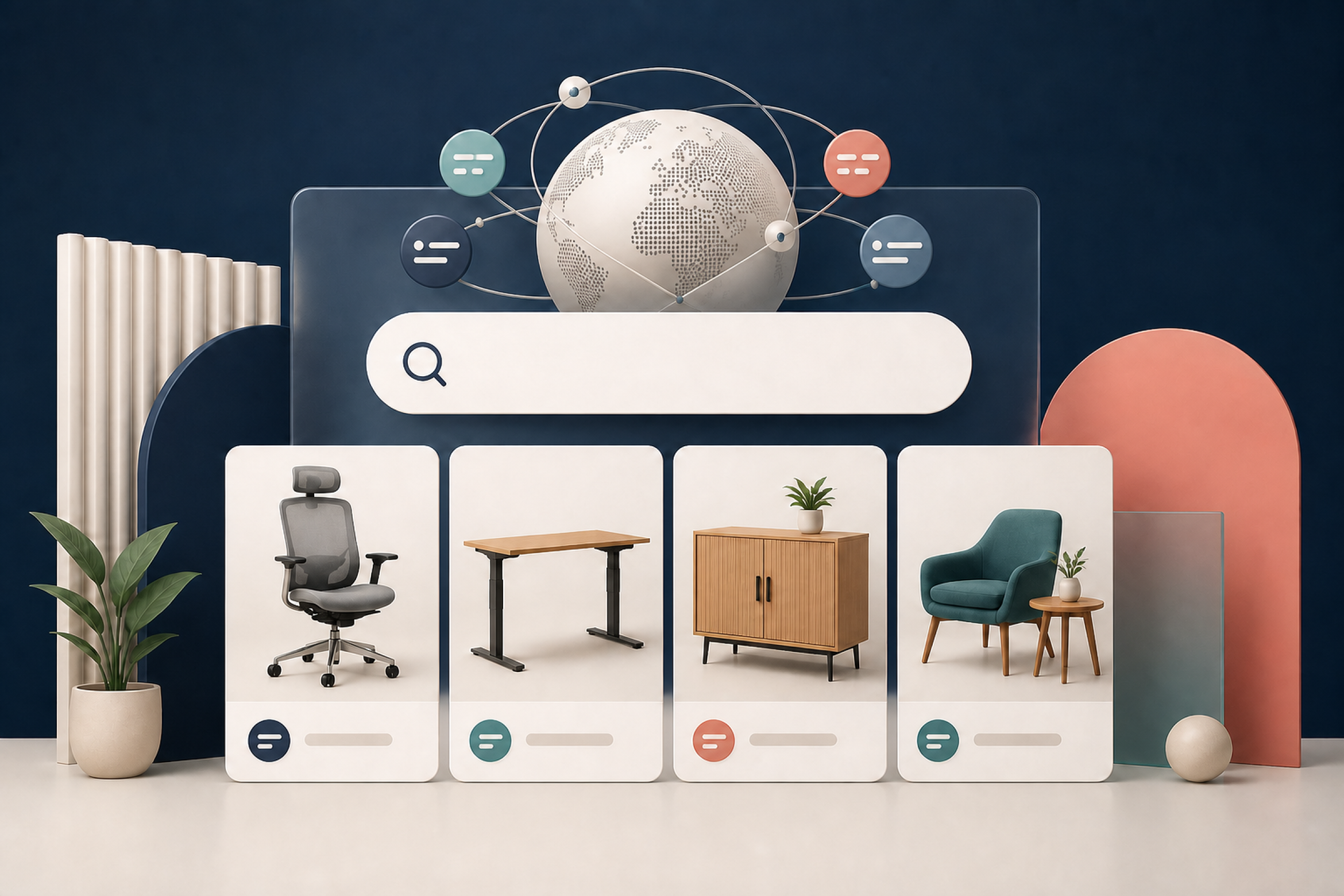 Multilingual furniture product search with customer-specific pricing