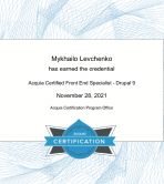 Acquia Certified Front End Specialist - Drupal 9